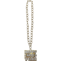 Happy New Year Bling Necklace Front_Flat