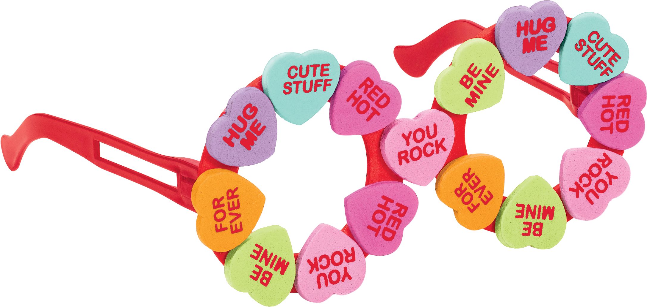 Conversation Heart Glasses Front_Angled_Right