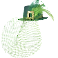 Mini-chapeau de farfadet à pince Front_Flat