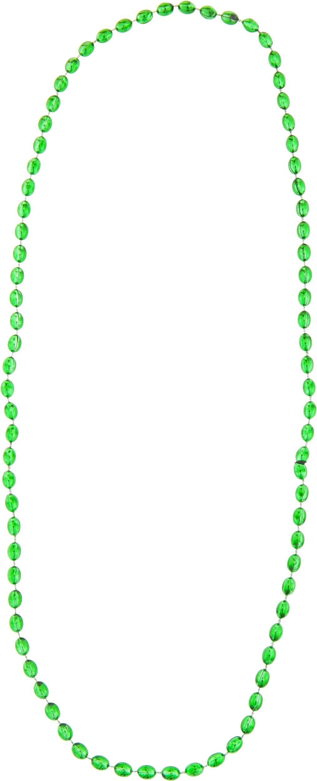 Shamrock Bead Necklaces, Green, One Size, 8-pk, for St. Patrick's Day Overhead_Flat
