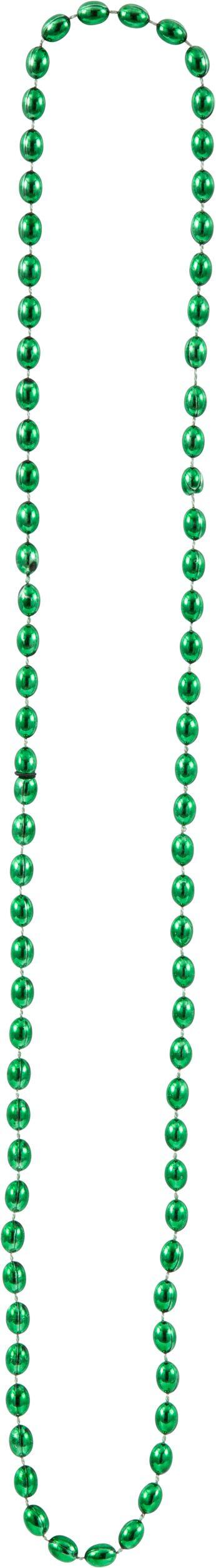 Shamrock Bead Necklaces, Green, One Size, 8-pk, for St. Patrick's Day Overhead_Flat