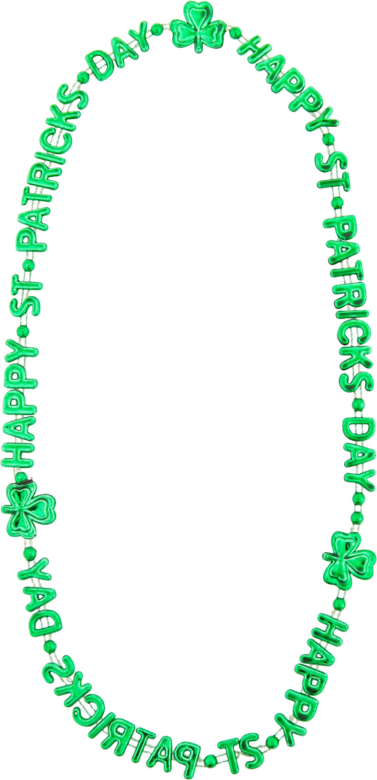 St. Patrick's Day Bead Necklaces, 5-pk Overhead_Flat