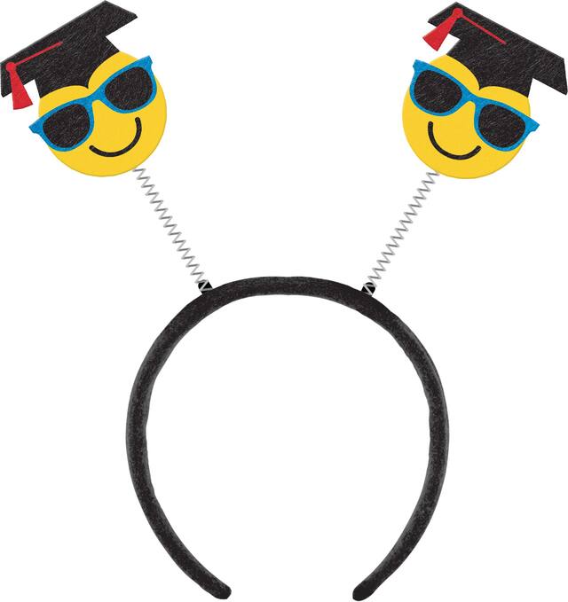 Smiley Graduation Head Bopper Front_Flat