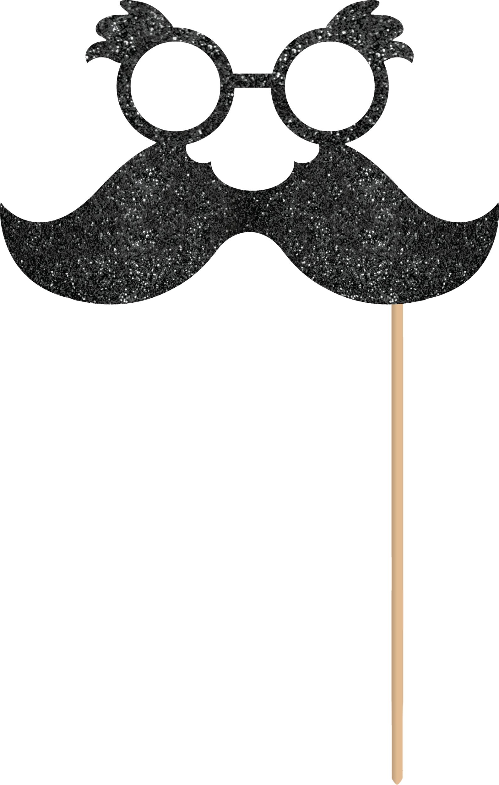 Black, Gold, & Silver New Year's Photo Booth Kit, 21-pc Front_Flat