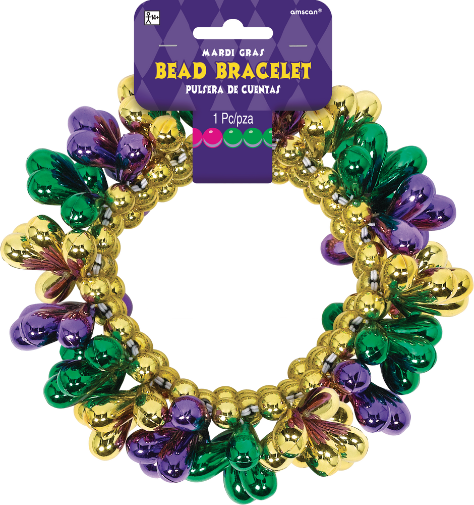 Mardi Gras Bead Bracelet Party City
