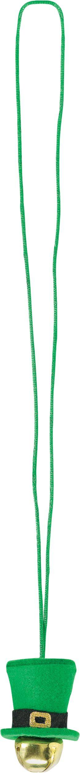 Jingle Bell Leprechaun Hat Necklace Front_Flat