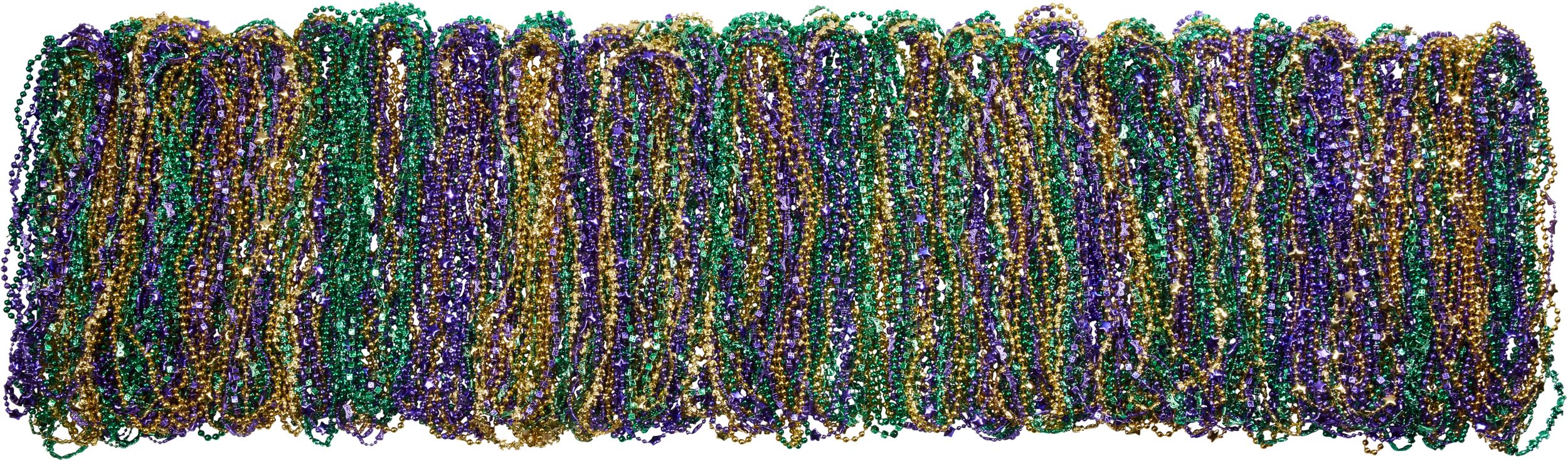 Mardi Gras Bead Necklaces, 576-pk Overhead_Flat