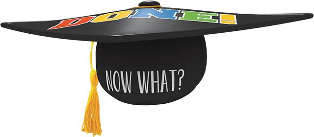 Black Graduation Cap Front_Flat