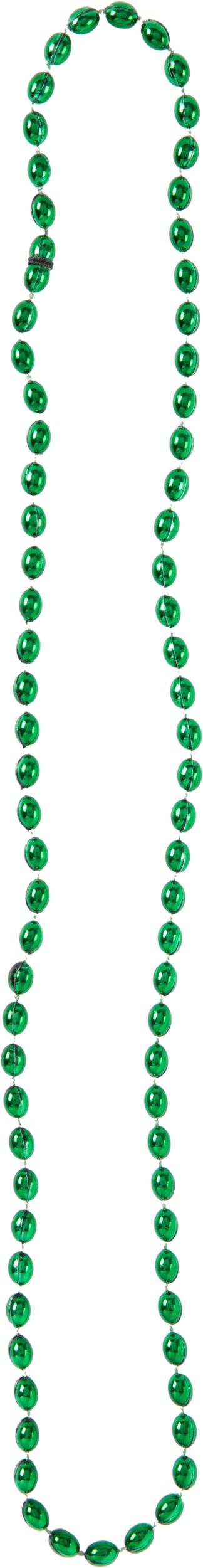 Bead Necklaces, Green, One Size, 60-pk, for St. Patrick's Day Front_Flat