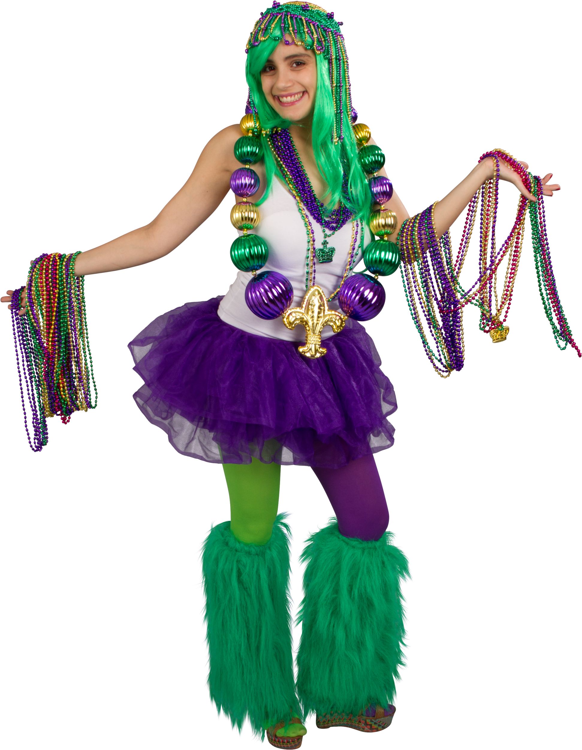 Mardi Gras Bead Necklaces, 100-pk Composite_or_Mixed