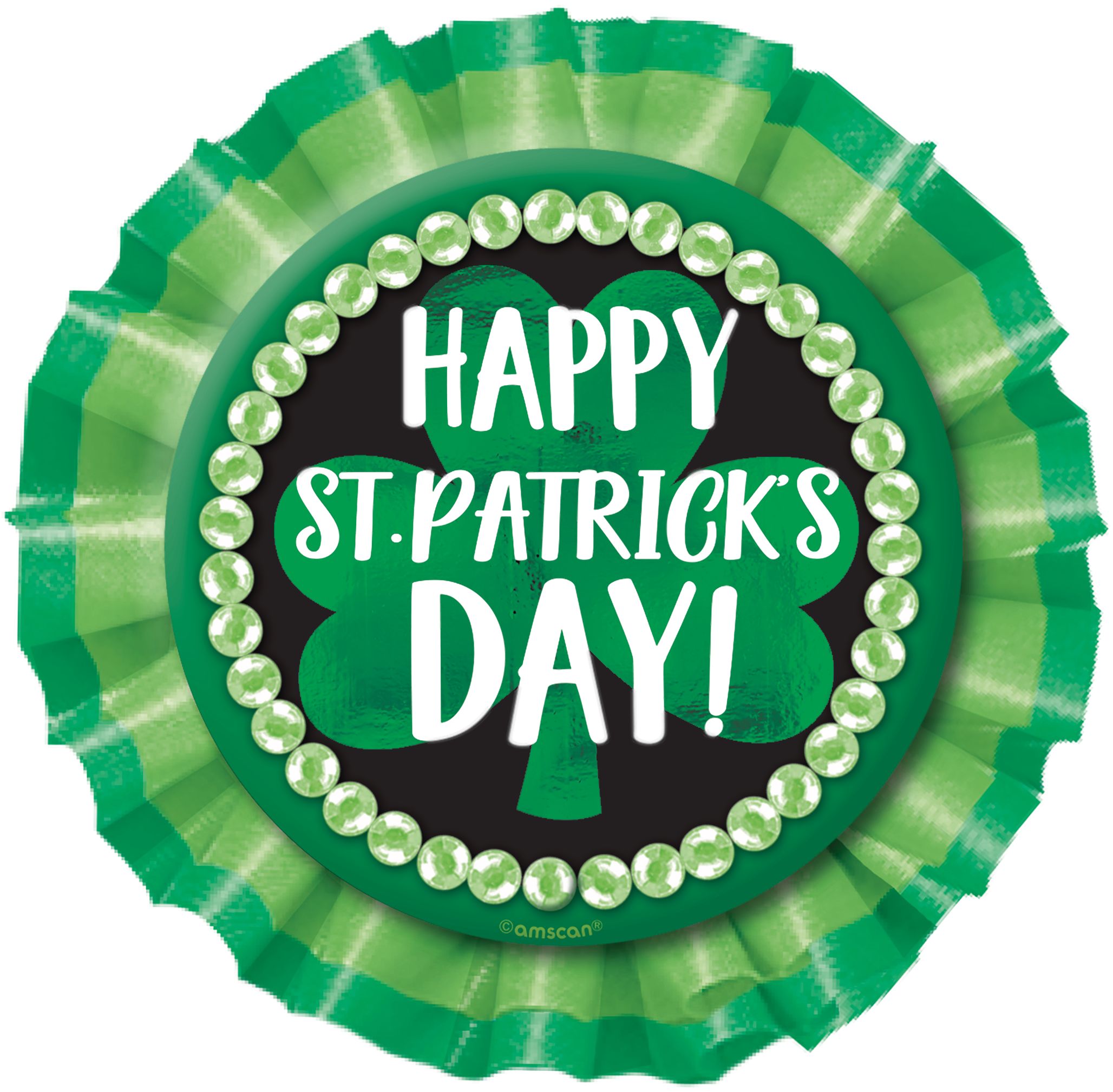 Happy St. Patrick's Day Button Front_Flat