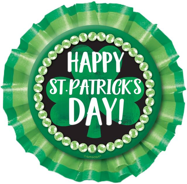 Happy St. Patrick's Day Button Front_Flat