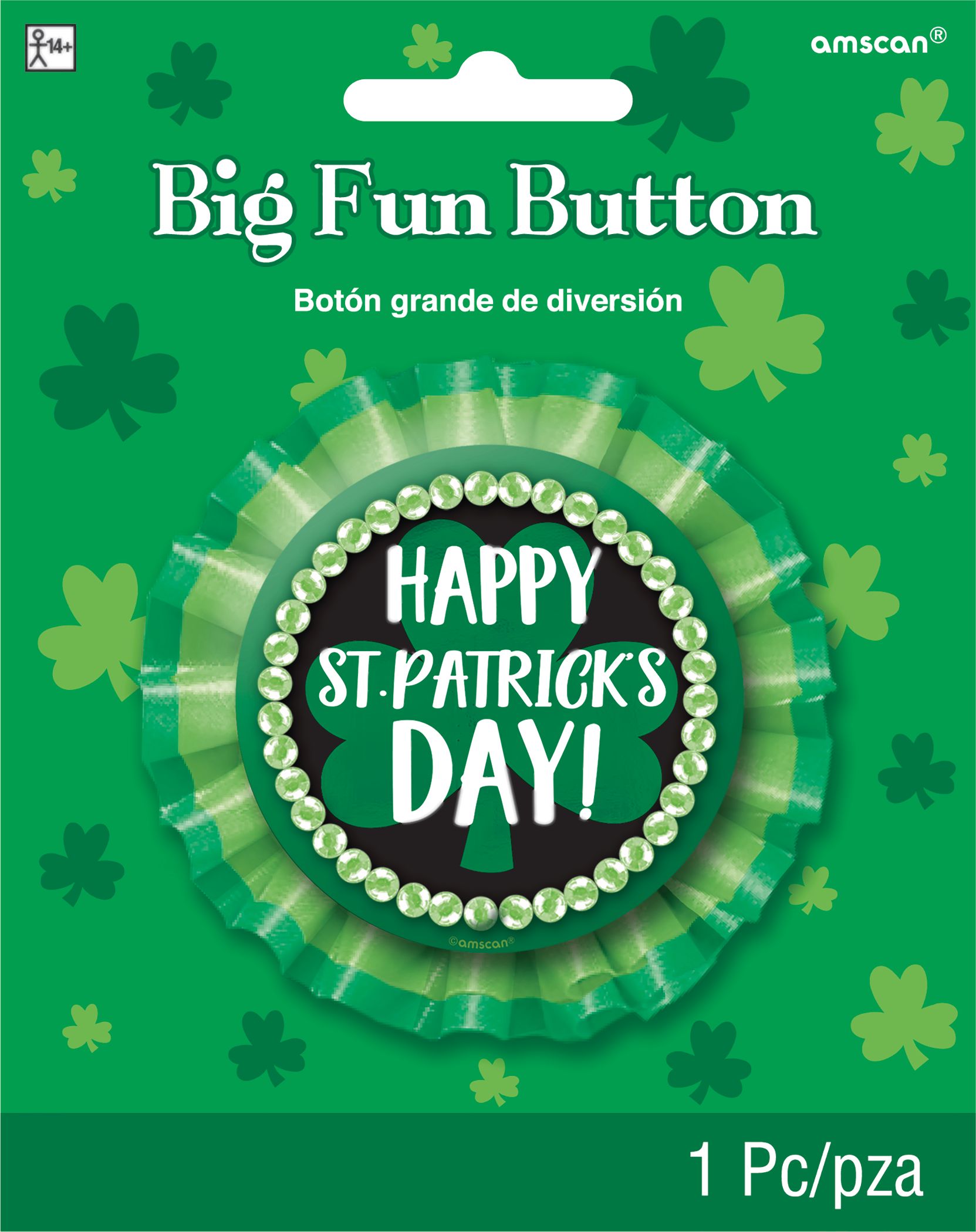 Happy St. Patrick's Day Button Front_Flat