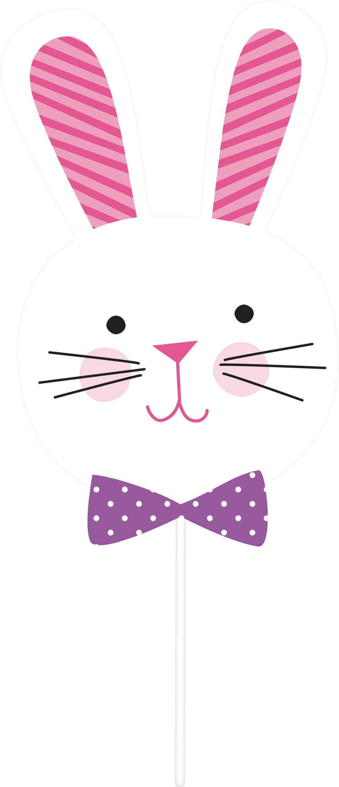 "Easter Bunny" Photo Booth Sign Props, Multi-Coloured, 13-pk, for Easter Front_Flat