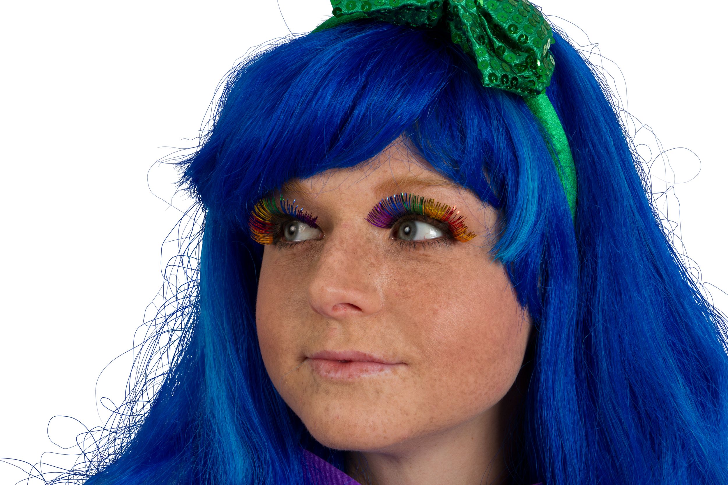 St. Patrick's Day Sequined Bow Headband, Green Front_Angled_Left