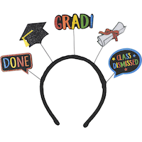 Glitter Graduation Head Bopper Front_Flat