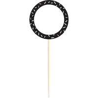 Black & Silver New Year's Eve Buffet Decorating Kit, 12-pc Front_Flat