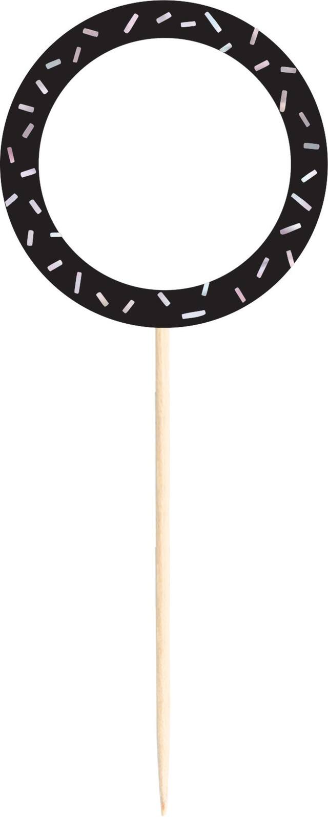 Black & Silver New Year's Eve Buffet Decorating Kit, 12-pc Front_Flat