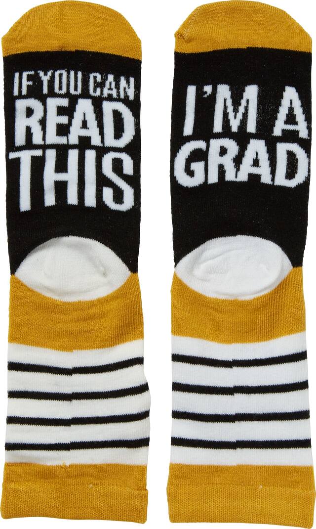 I'm a Grad Crew Socks, Adult Overhead_Flat
