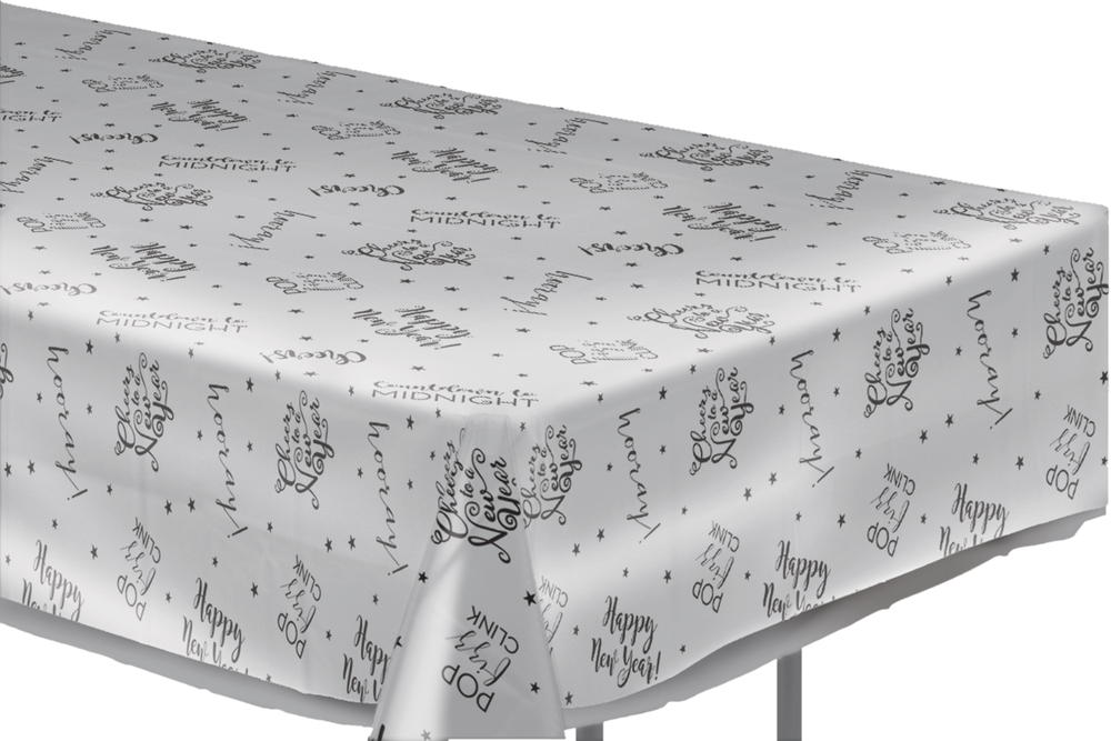 Cheerful New Year's Table Cover Party City