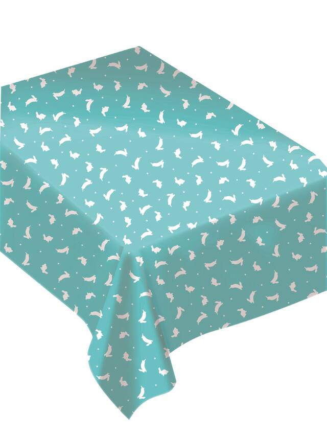 Bunny Fabric Table Cover Front_Angled_Right