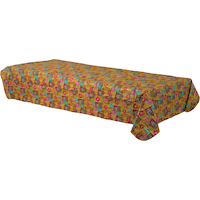 Housse pour table en vinyle à dos en flanelle Tiki Time Front_Angled_Left