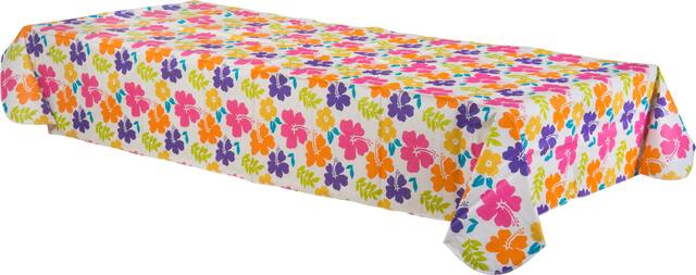 Hibiscus Flannel-Backed Vinyl Table Cover Front_Angled_Left