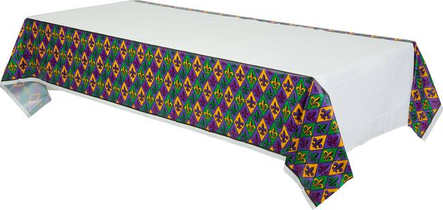 Housse pour table fleur de lys du Mardi gras Front_Angled_Left