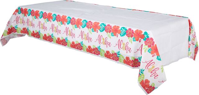 You Had Me at Aloha Paper Table Cover Front_Angled_Left