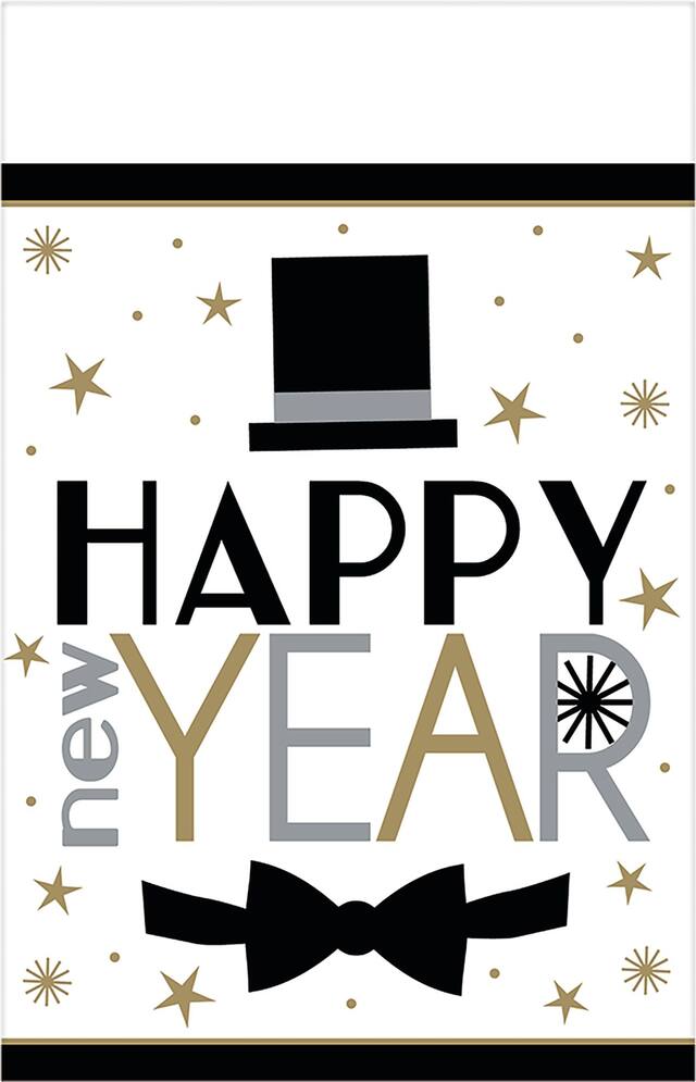 Dapper Night Happy New Year Table Cover Front_Flat