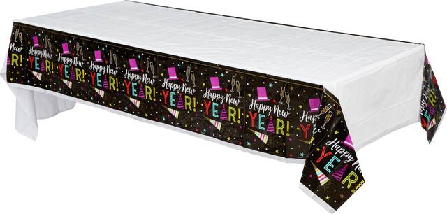 Colourful Happy New Year Table Covers, 3-ct Front_Angled_Left
