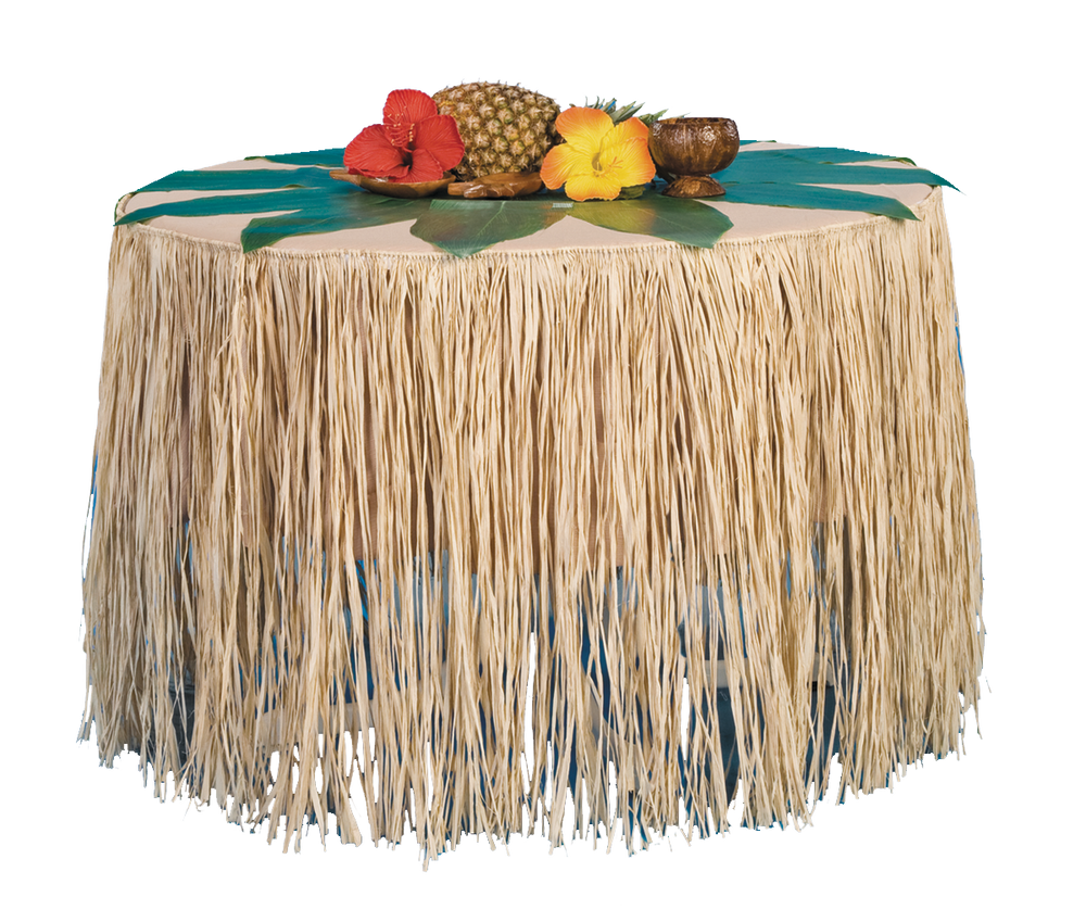 Natural Raffia Table Skirt Party City