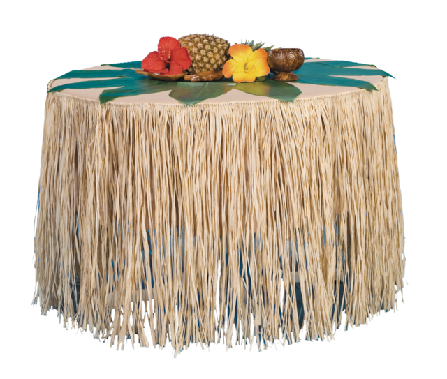 Natural Raffia Table Skirt Party City