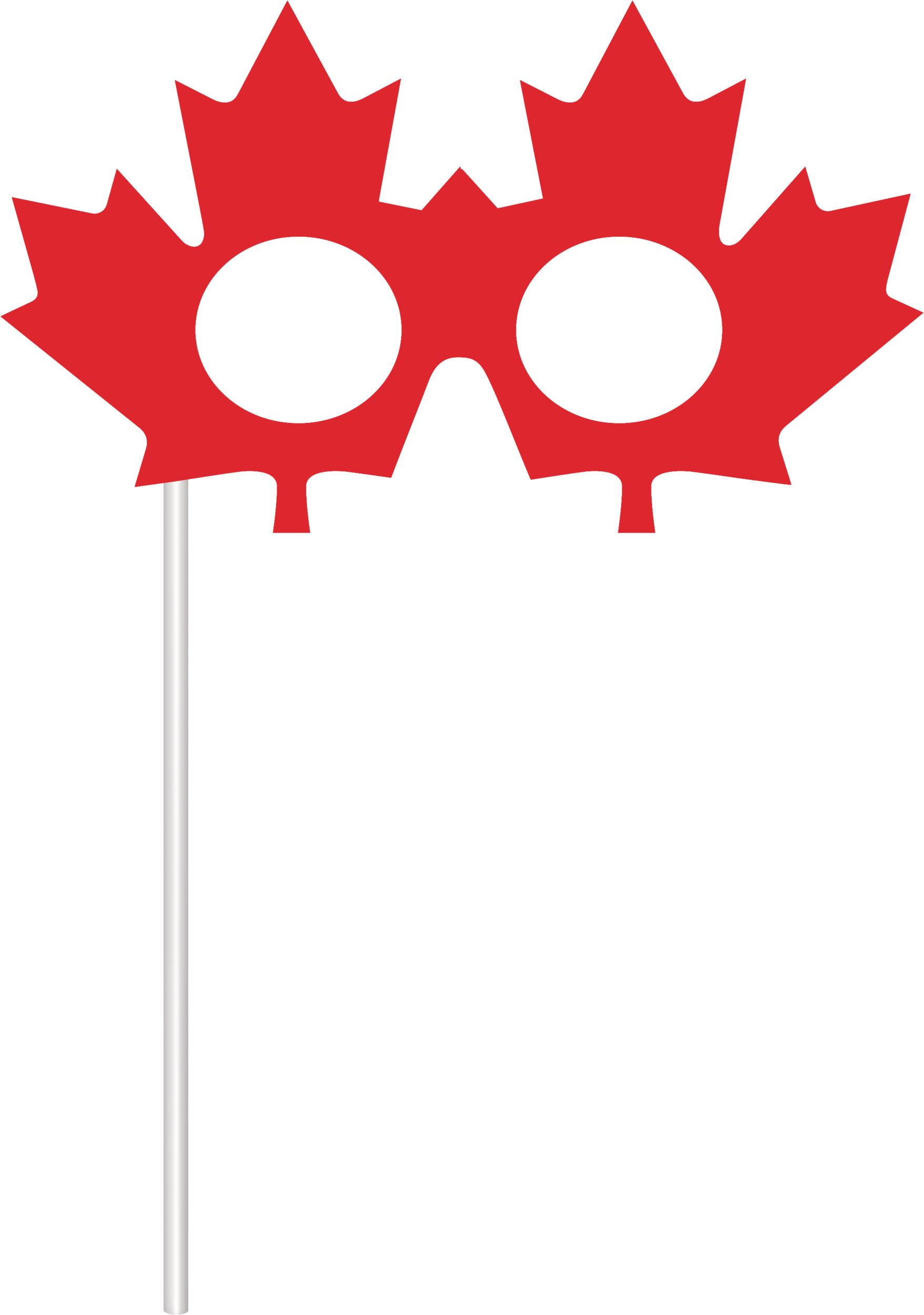 "Oh Canada" Plastic Scene Setter Background Decoration with Photo Booth Props, Multi-Coloured, 65-in, 15-pk, for Canada Day Front_Flat