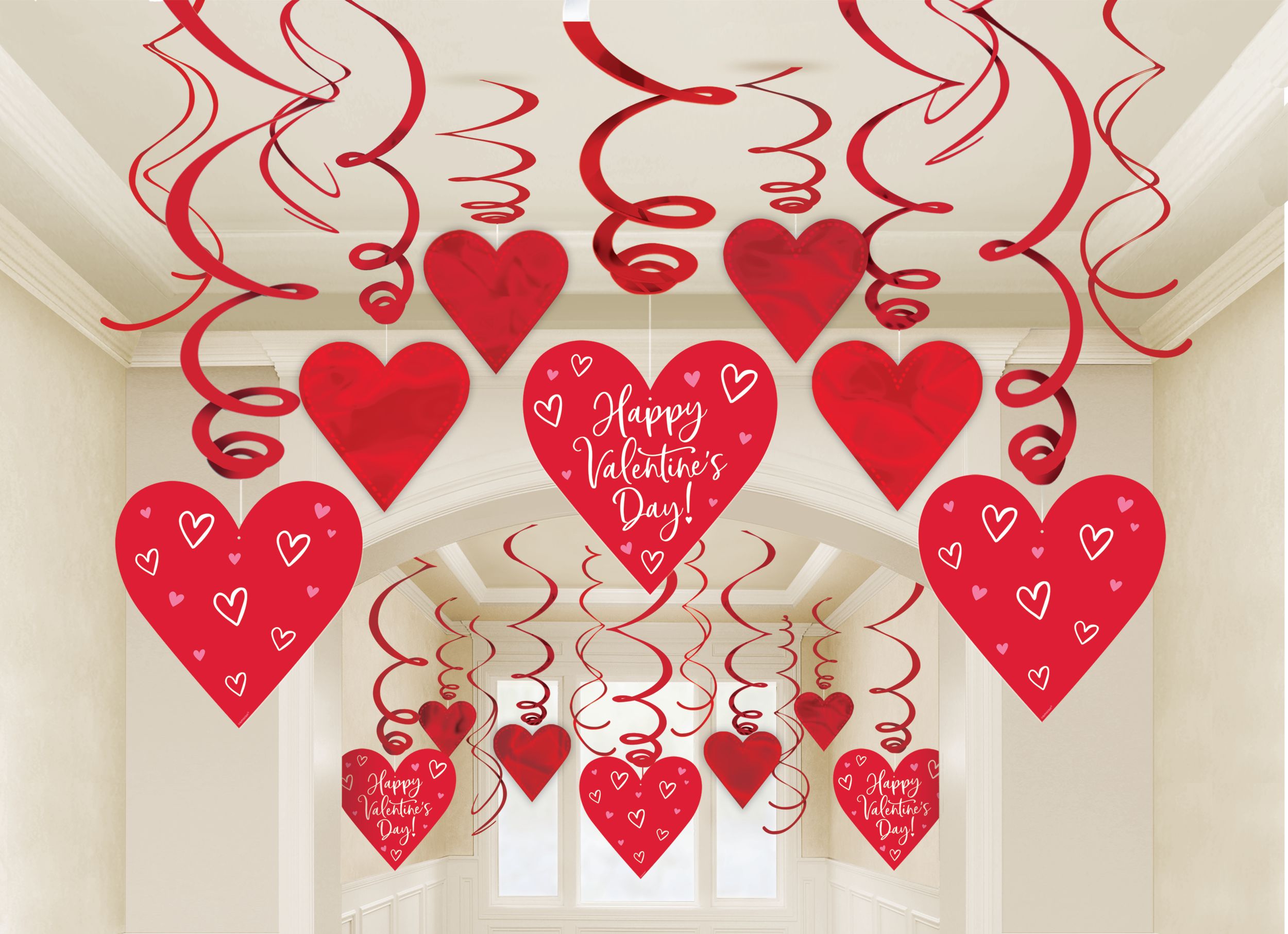 Traditional Valentine's Day Swirl Decorations, 30-pc Front_Flat