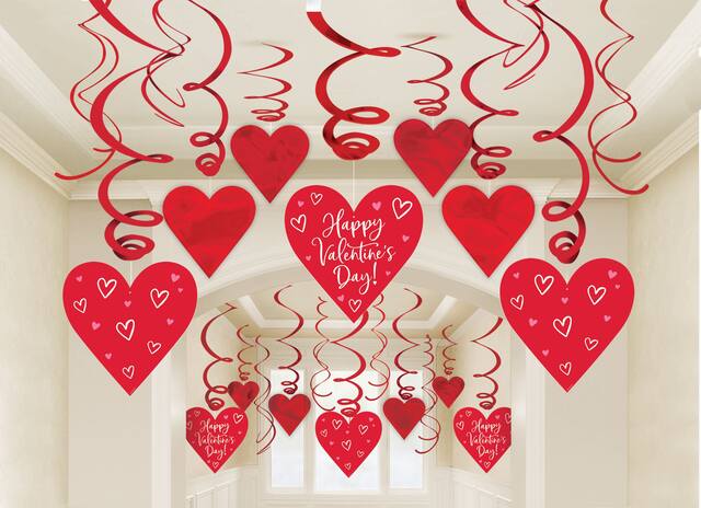 Traditional Valentine's Day Swirl Decorations, 30-pc Front_Flat