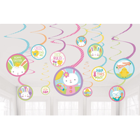 Décorations en spirale de Pâques Bonjour Lapin, paq. 12 Composite_or_Mixed