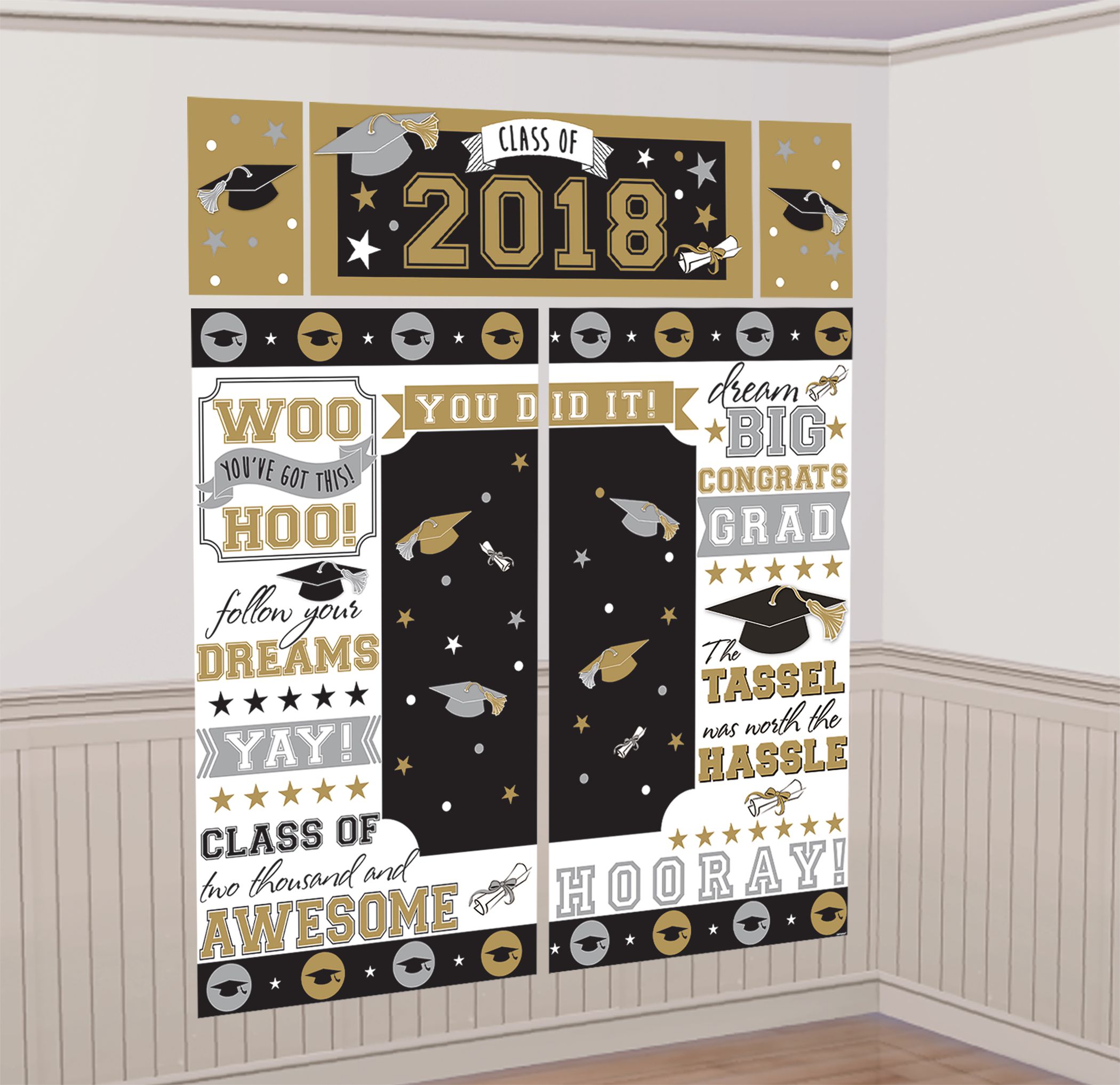 Ballon en aluminium satiné arbre effrayant, brun, 50 po, gonflé à l'air, pour l'Halloween Front_Angled_Right