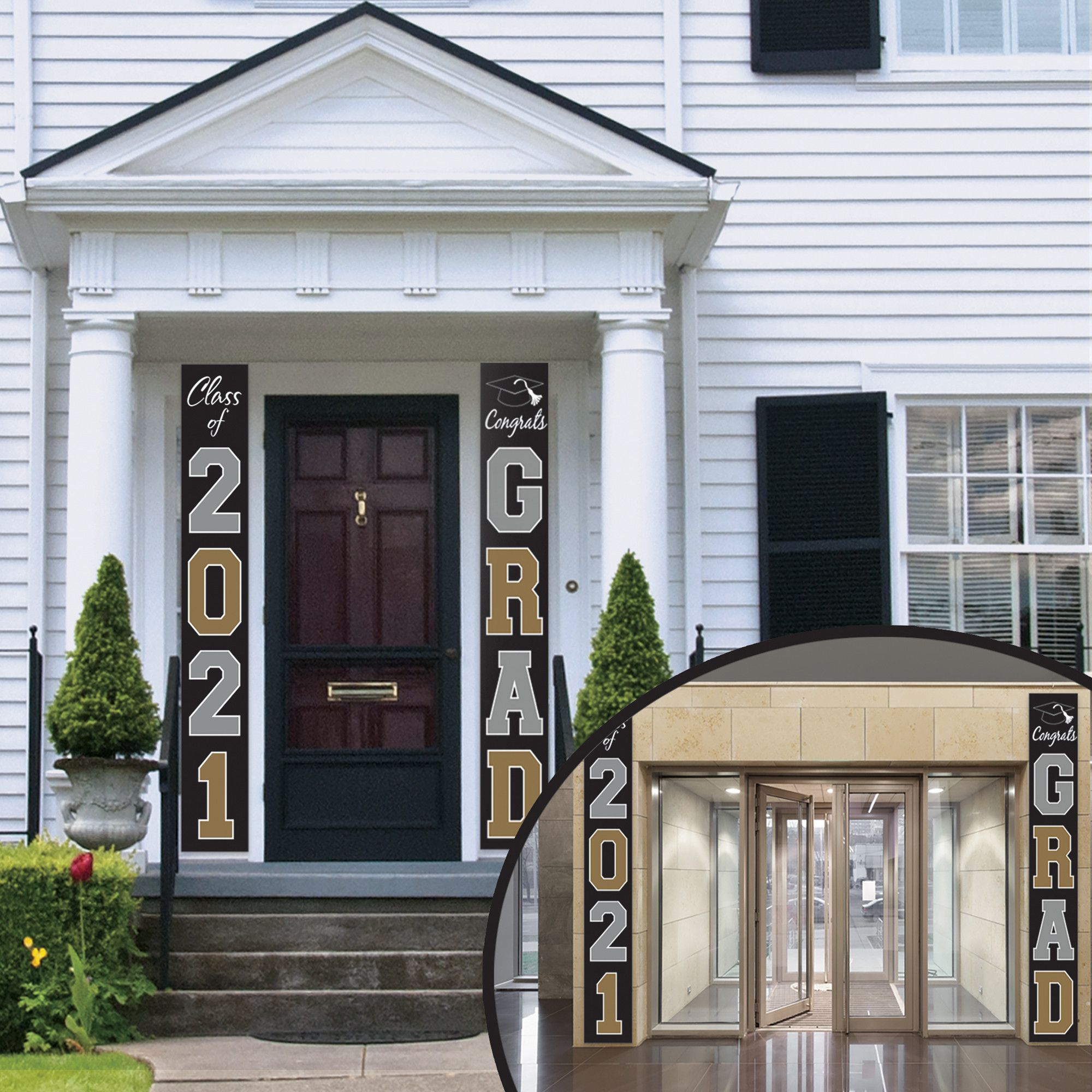 Graduation Banner Flags, 2-pc Composite_or_Mixed