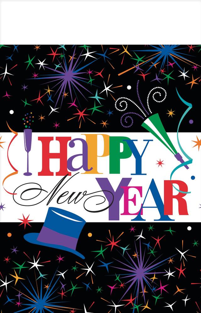 Nappes de célébration du Nouvel An, paq. 3 Front_Flat