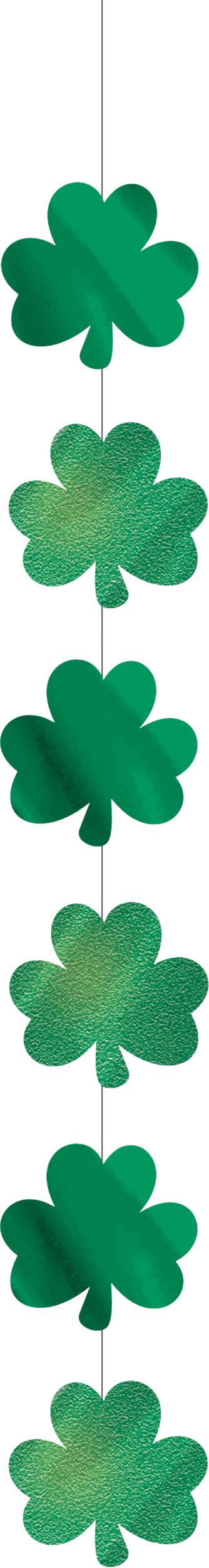 Guirlandes trèfle de la Saint-Patrick, vert, paq. 6 Front_Flat