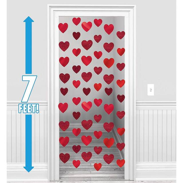 Red Hearts String Decorations, 6-pk Front_Flat