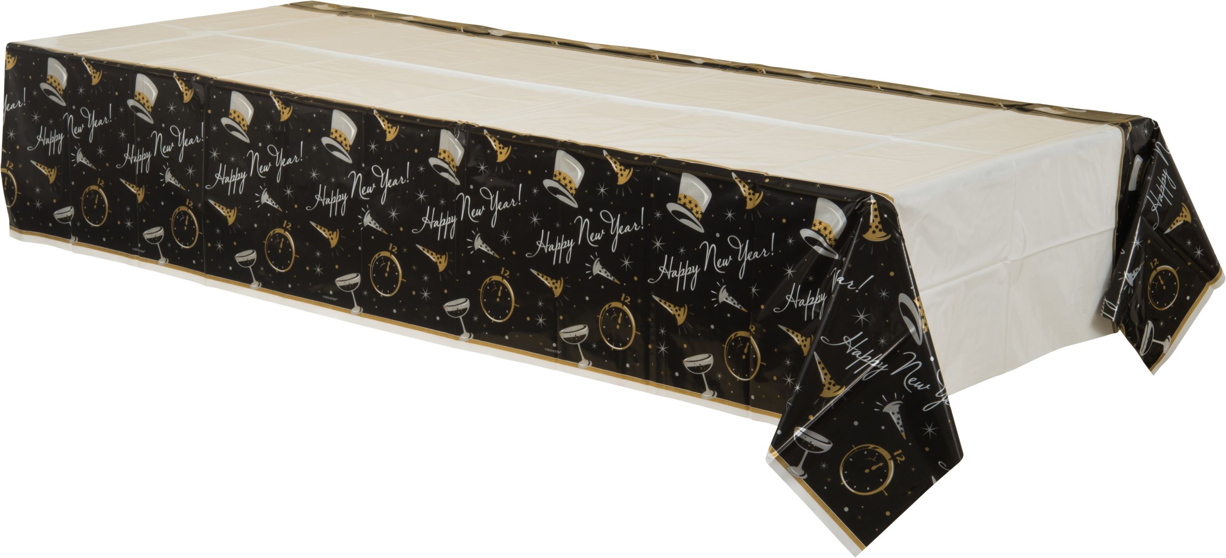 Black Tie New Year's Table Covers, 3-pk Front_Angled_Left