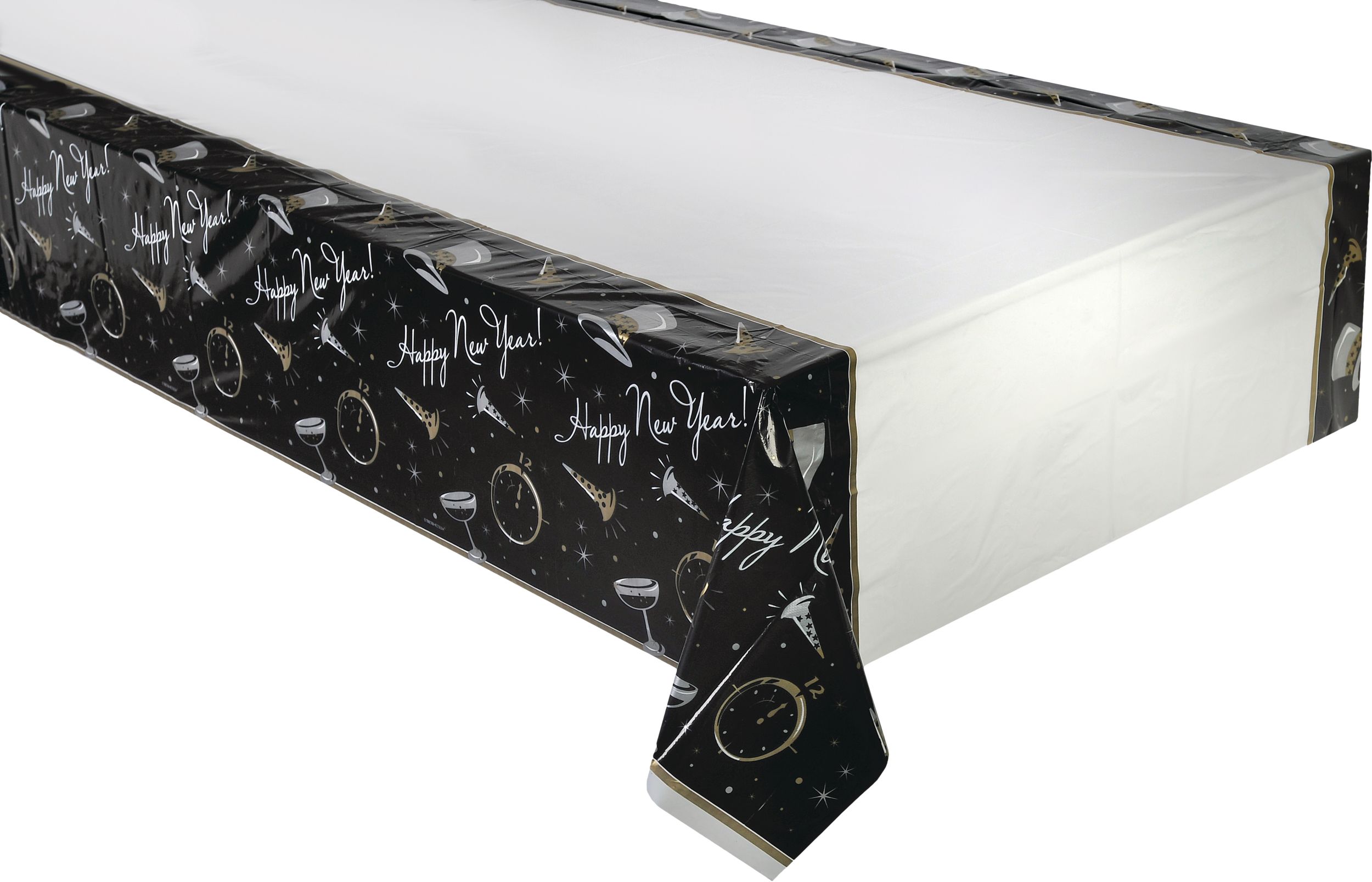 Black Tie New Year's Table Covers, 3-pk CloseUp