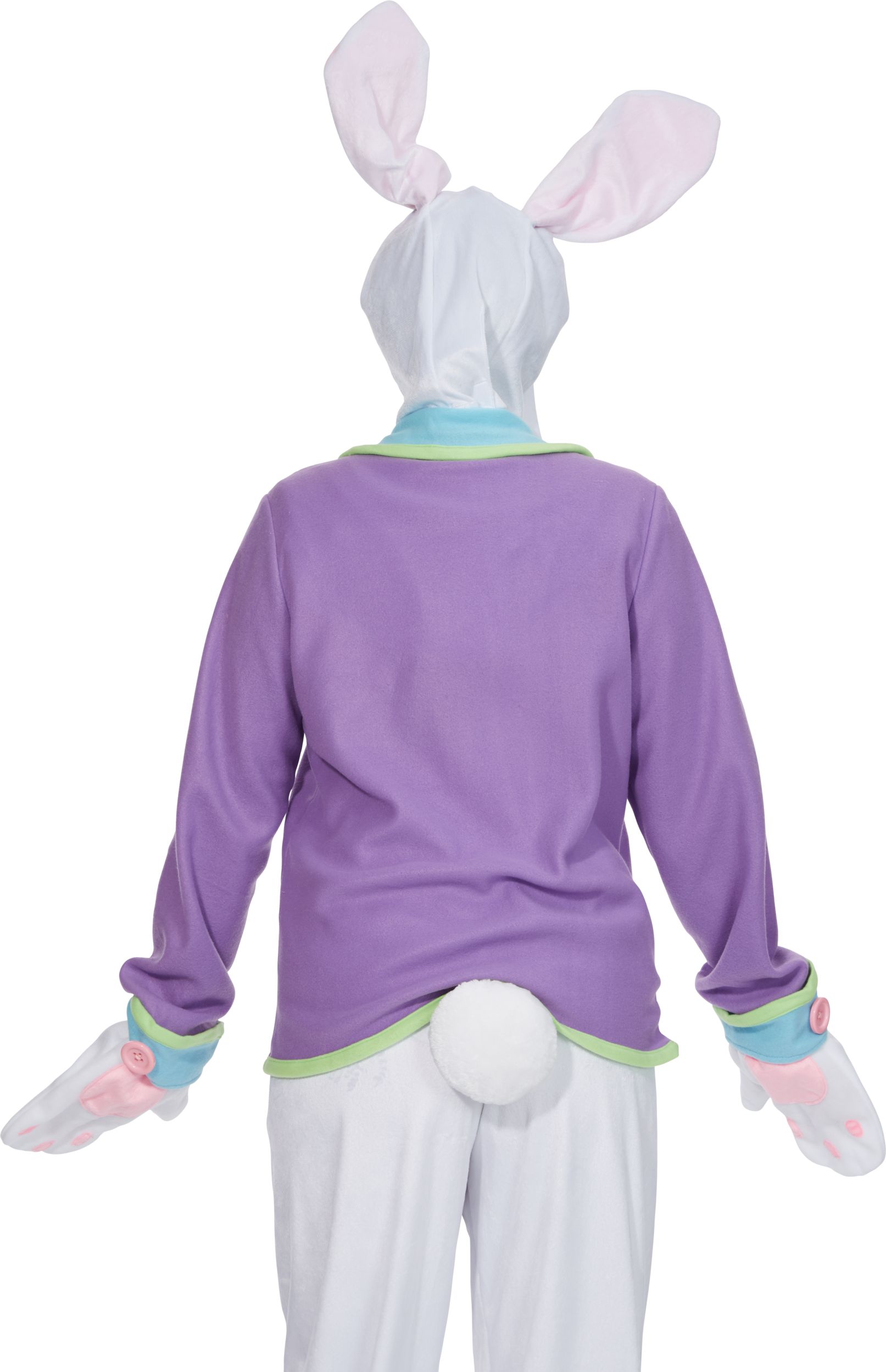 Easter Bunny Adult Costume, Purple Back_Flat