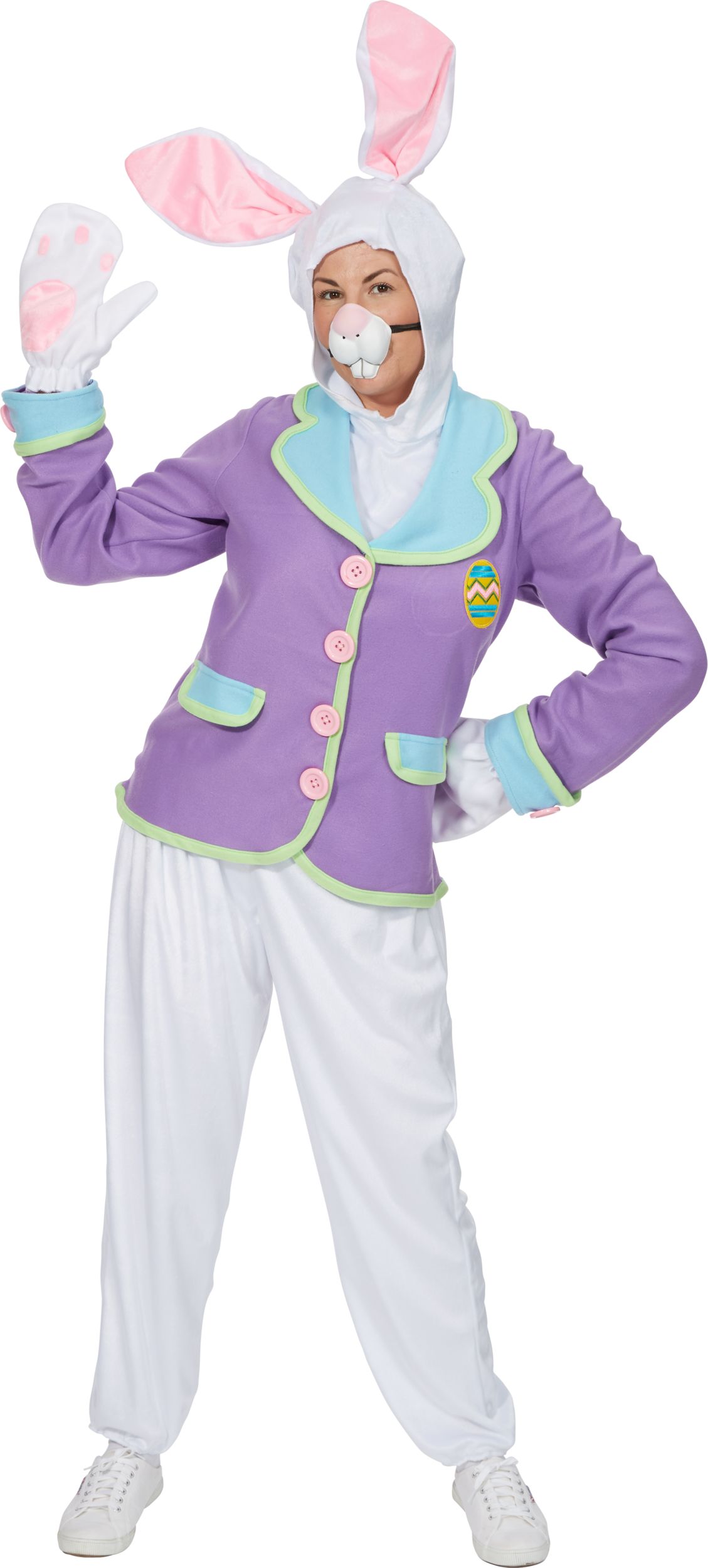 Easter Bunny Adult Costume, Purple Composite_or_Mixed