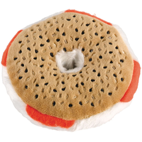 Lox Bagel Dog Toy Overhead_Flat