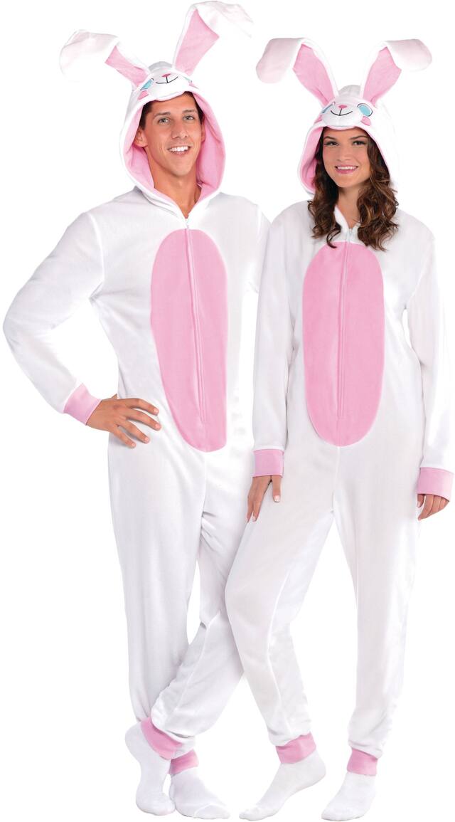Easter Bunny One Piece Adult Pajamas, S/M Composite_or_Mixed