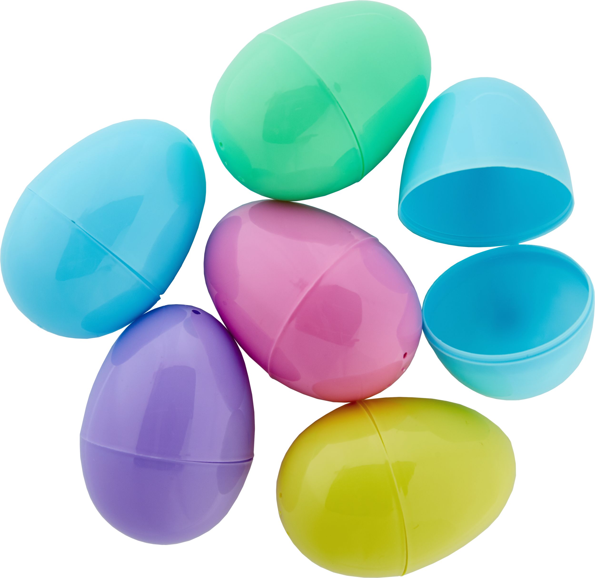 Pastel Fillable Eggs, Multi-Coloured, 6-pk, for Easter Composite_or_Mixed