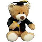 Chapeau et ours en peluche du diplômé pour remise de diplôme, brun et noir Front_Angled_Right